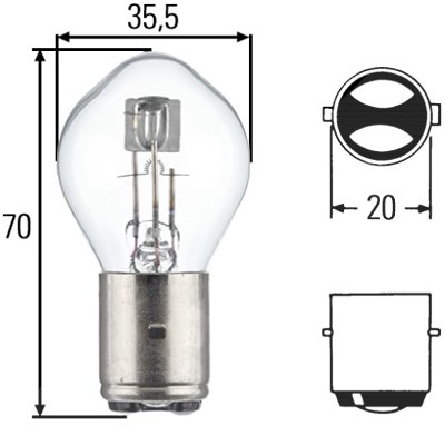 Hella Glühlampe, Hauptscheinwerfer [Hersteller-Nr. 8GD002084-131] von HELLA