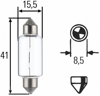 Hella Glühlampe, Rückfahrleuchte [Hersteller-Nr. 8GM002091-141] von HELLA