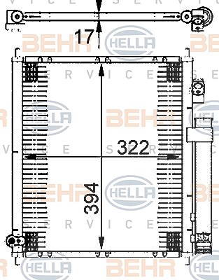 Hella Kondensator, Klimaanlage [Hersteller-Nr. 8FC351302-221] von HELLA