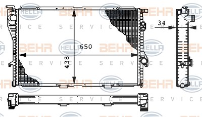 Hella Kühler, Motorkühlung [Hersteller-Nr. 8MK376711-114] von HELLA