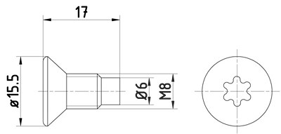 Hella Schraube, Bremsscheibe [Hersteller-Nr. 8DZ355209-041] für Alpine, Dacia, Fiat, Lada, Mercedes-Benz, Nissan, Opel, Renault, Smart, Vauxhall, VW von HELLA