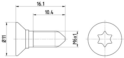 Hella Schraube, Bremsscheibe [Hersteller-Nr. 8DZ355209-081] für Audi, Bentley, Chevrolet, Cupra, Fiat, Ford, Genesis, German E Cars, Hyundai, Kia, Lam von HELLA