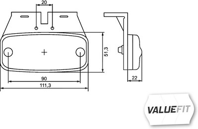 Hella Seitenmarkierungsleuchte [Hersteller-Nr. 2PS357008-011] von HELLA