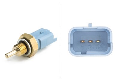 Hella Sensor, Kühlmitteltemperatur m. Dichtring Metall [Hersteller-Nr. 6PT009309-521] für Citroën, Fiat, Peugeot, Renault von HELLA