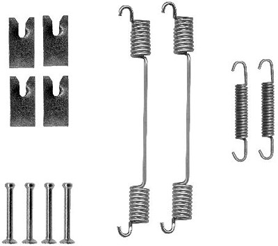 Hella Zubehörsatz, Bremsbacken [Hersteller-Nr. 8DZ355200-751] für Citroën, Fiat, Peugeot von HELLA