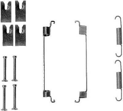 Hella Zubehörsatz, Bremsbacken 203x38 [Hersteller-Nr. 8DZ355200-841] für Citroën, Fiat, German E Cars, Lancia, Opel, Peugeot von HELLA