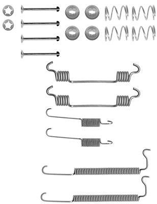 Hella Zubehörsatz, Bremsbacken [Hersteller-Nr. 8DZ355200-811] für Chevrolet, Daewoo, Opel von HELLA