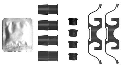 Hella Zubehörsatz, Bremssattel [Hersteller-Nr. 8DZ355206-421] für Mercedes-Benz von HELLA