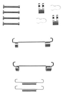 Hella Zubehörsatz, Feststellbremsbacken [Hersteller-Nr. 8DZ355201-901] für Citroën, Fiat, Peugeot von HELLA