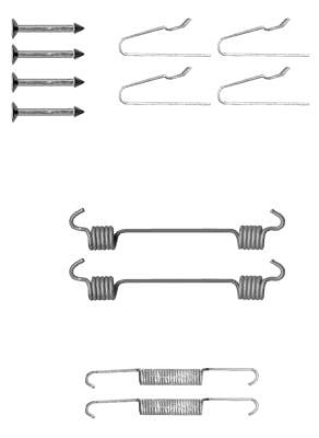 Hella Zubehörsatz, Feststellbremsbacken [Hersteller-Nr. 8DZ355201-811] für Chrysler, Dodge, Ford Usa, Jeep, Lancia, Mercedes-Benz von HELLA