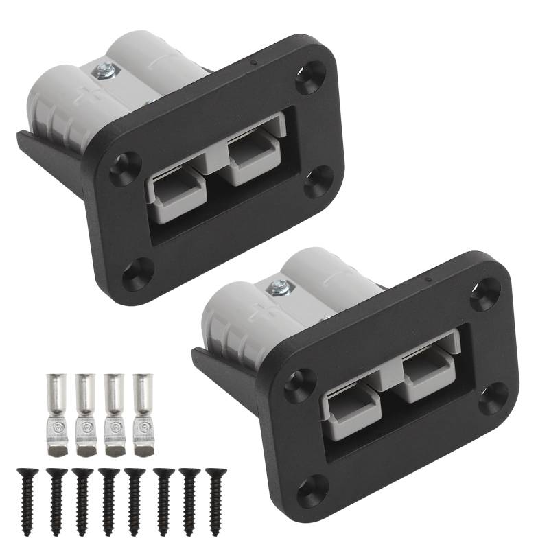 HENGBIRD Stecker für Anderson, 2 Stück Stecker 50A für Anderson 50 Ampere Stecker für Anderson, Steckverbinder für Anderson 50 Ampere Batteriesteckdose zur Verwendung mit Anderson SB50 Steckkarten von HENGBIRD