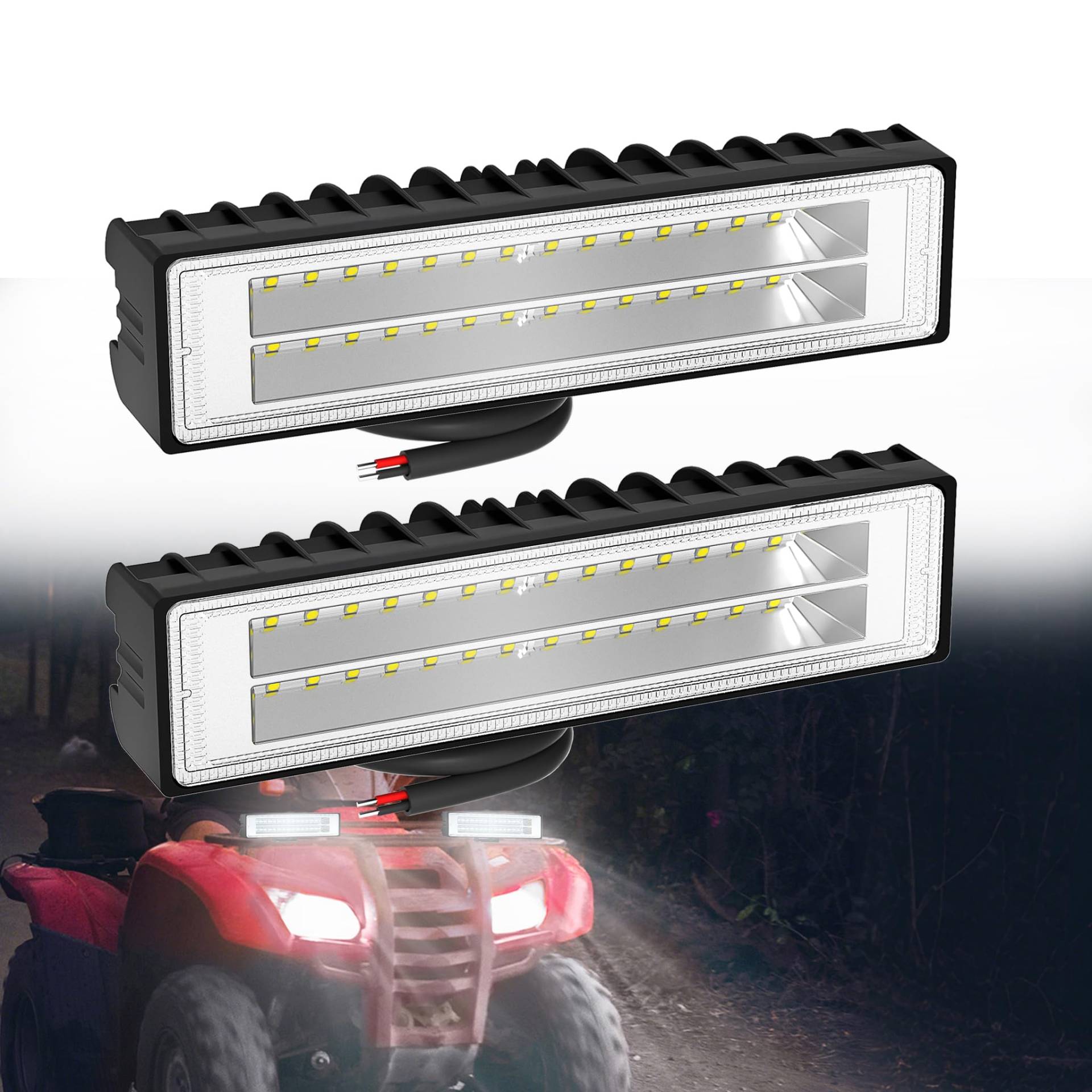 HENGMEI 2x54W Led Arbeitsscheinwerfer Bar Led Scheinwerfer Wasserdicht Flutlicht Spot Combo Led Bar Reflektor LED Zusatzscheinwerfer für Auto Bagger Anhänger Traktoren LKW SUV von HENGMEI