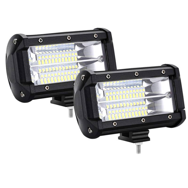 HENGMEI LED Arbeitsscheinwerfer 72W LED Offroad Zusatzscheinwerfer 12V 24V Auto Scheinwerfer Arbeitslicht IP67 Wasserdicht für SUV, UTV, ATV, LKW (2 x 72W) von HENGMEI