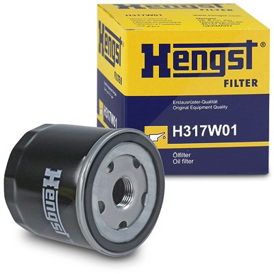 Hengst Filter Ölfilter [Hersteller-Nr. H317W01] für Audi, Cupra, Opel, Seat, Skoda, VW von HENGST FILTER