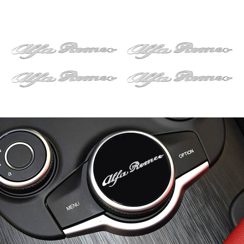 4PCS Auto Logo Emblem Abzeichen DIY Dekoration Aufkleber für Alfa Romeo Stelvio 159 147 156 166 Giulietta Spider GT Mito Auto Styling von HENGYUESHANG