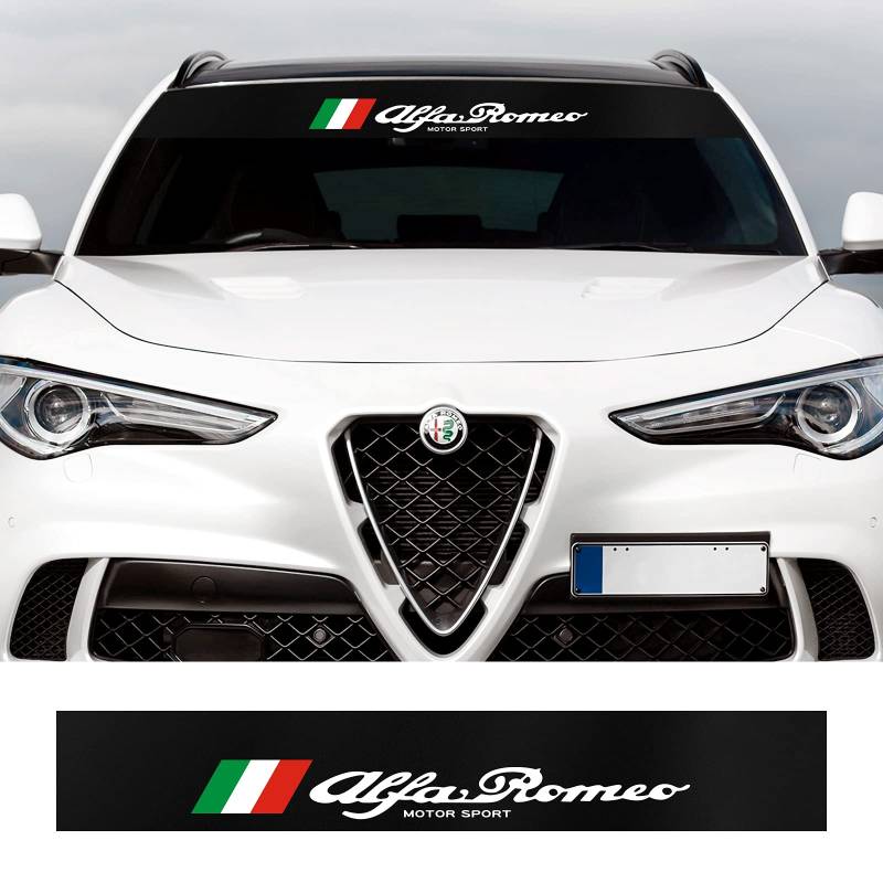 Auto Scheibe Abdeckung Aufkleber Kompatibel mit Alfa Romeo Giulietta Giulia Stelvio Mito 159 Spider Brera 147 166 Zubehör von HENGYUESHANG