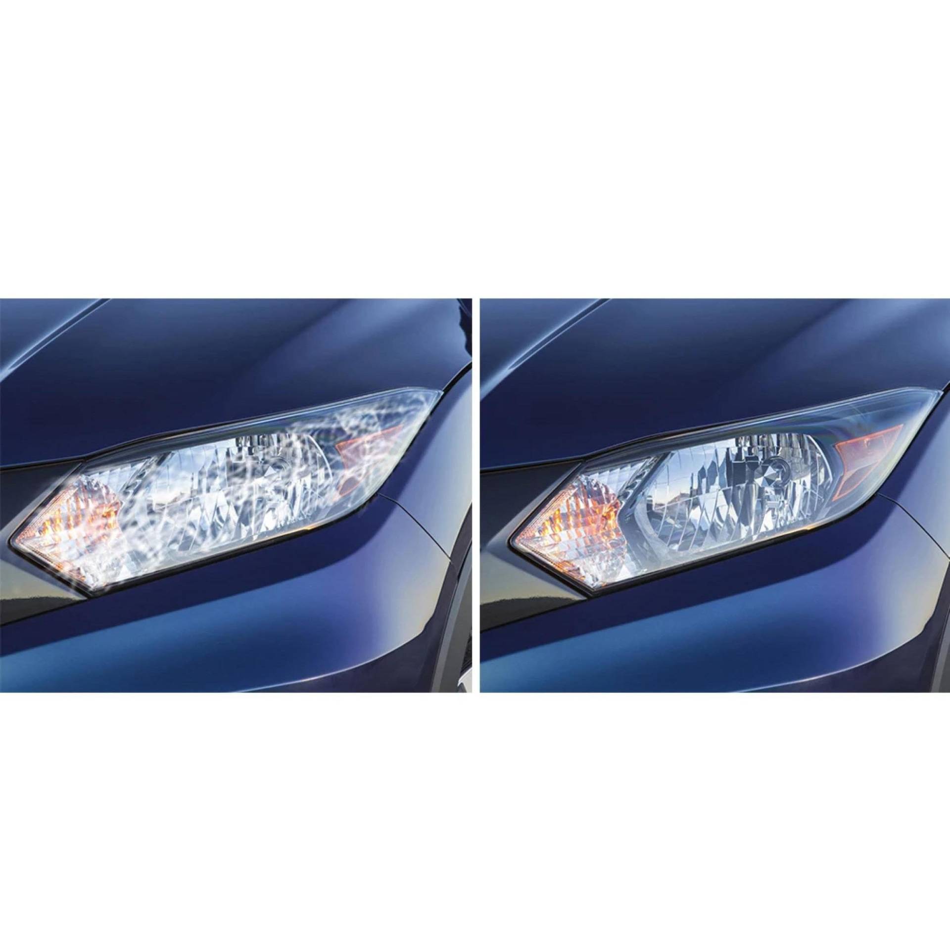 2 Stück Auto Scheinwerfer Schutzfolie Restaurierung Transparent Schwarz TPU Aufkleber, Für Honda HRV 2016 2017 2018 2019 2020 Zubehör 19-OnBlackened von HENLOS