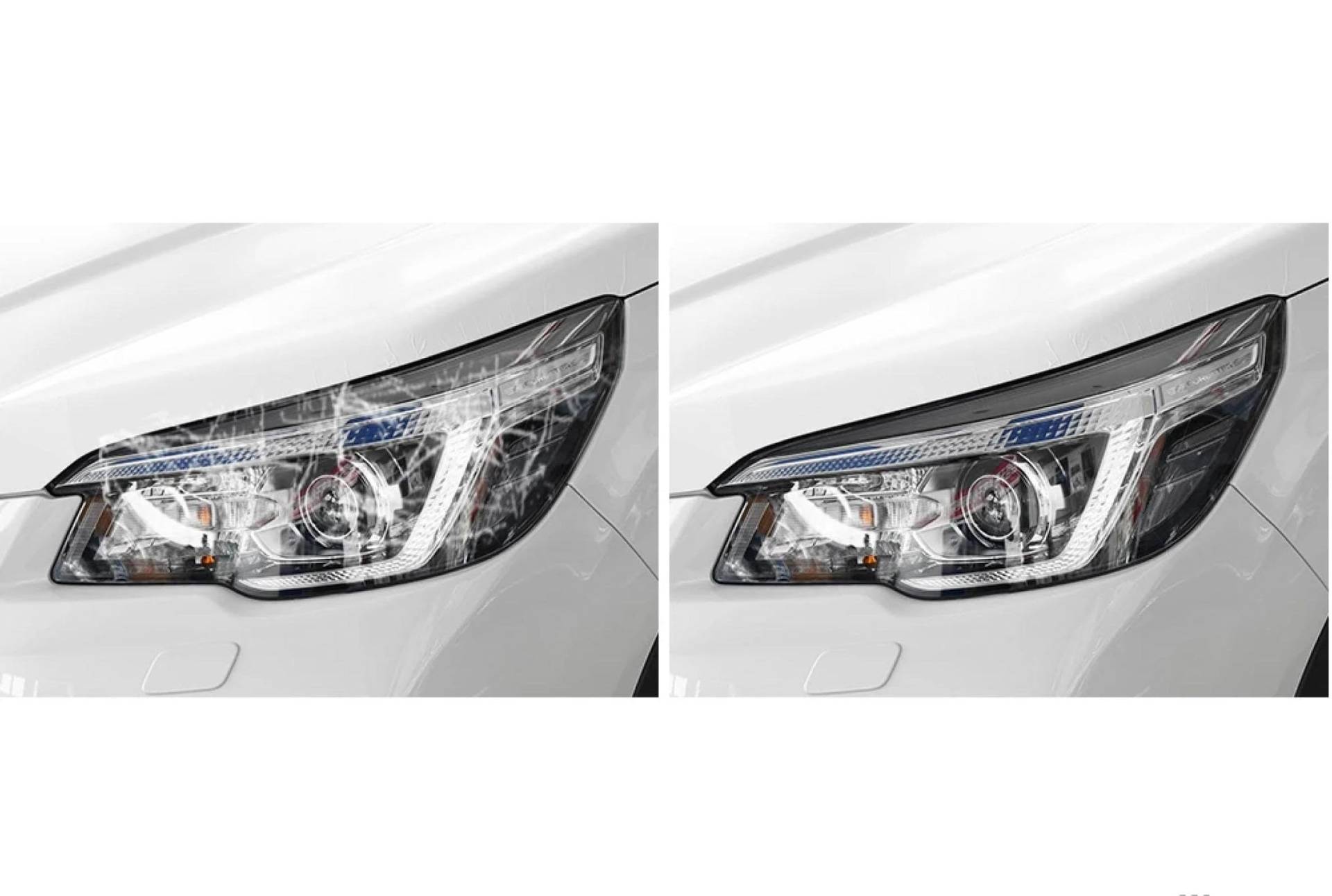 2 Stück Auto Scheinwerfer Schutzfolie Scheinwerfer Restaurierung Transparent Schwarz TPU Aufkleber, für Subaru Forester 2019 2020 Zubehör geschwärzt von HENLOS