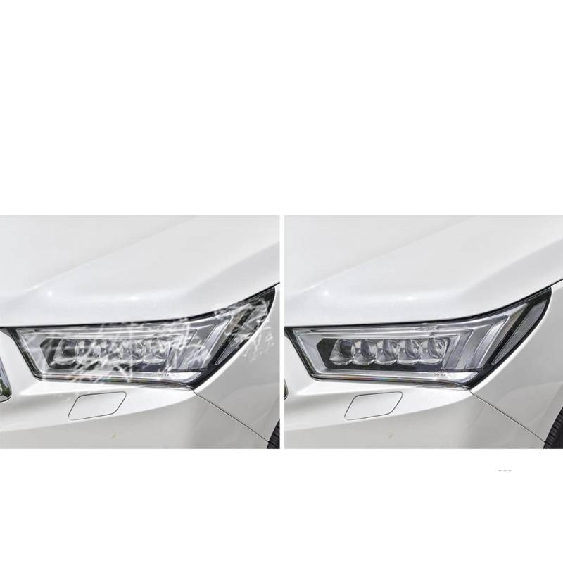 2 Stück Auto Scheinwerfer Schutzfolie Wiederherstellung Schutz Transparent Schwarz TPU Aufkleber, Für Acura MDX 2017-2020 Zubehör Transparent von HENLOS