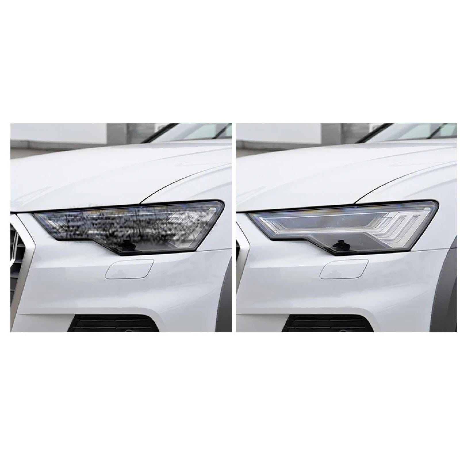 Auto Frontlicht Transparent TPU Aufkleber Scheinwerfer Schutzfolie, für Audi A3 8V A4 B8 B9 A5 A6 C8 A7 A8 TT Etron R8 Zubehör A5 2012-2016 von HENLOS