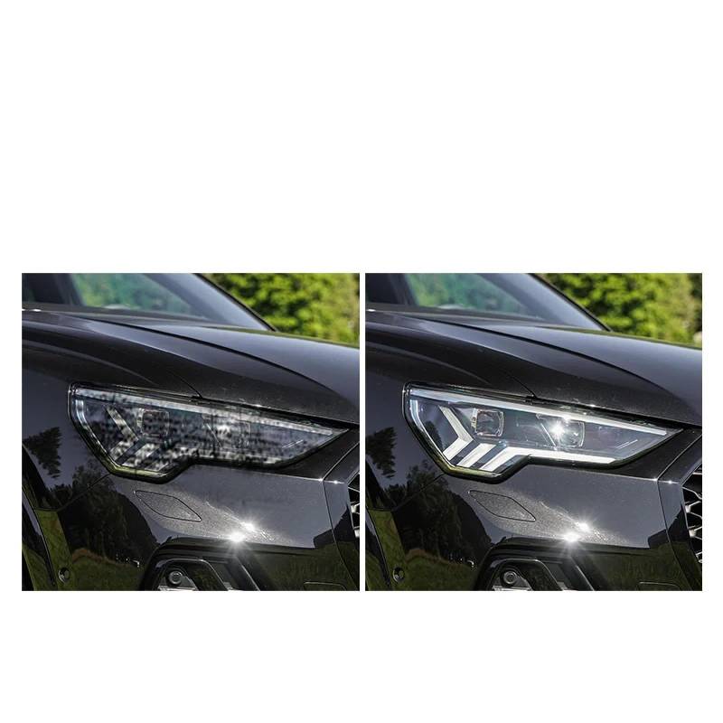 Auto Frontlicht Transparent TPU Aufkleber Scheinwerfer Schutzfolie, für Audi Q2 Q3 Q5 Q7 4M Q8 SQ2 SQ5 SQ8 RSQ3 RSQ8 Zubehör Q22016-On von HENLOS