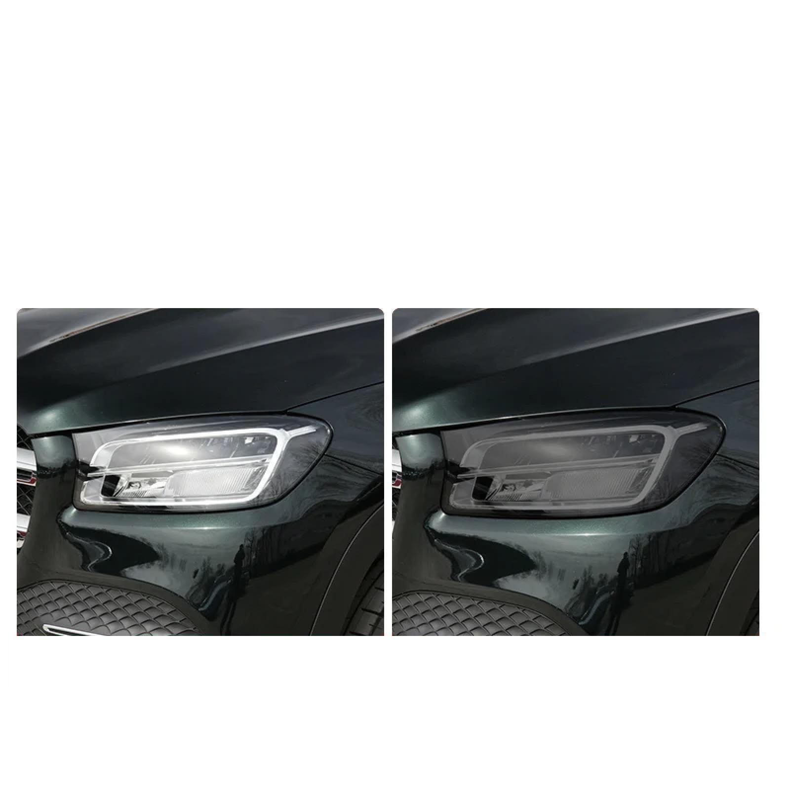 Auto Scheinwerfer Schutzfolie Scheinwerfer Rücklicht Transparent Schwarz TPU Aufkleber, für Mercedes Benz GLS Klasse X167 2020 Zubehör RücklichtB von HENLOS