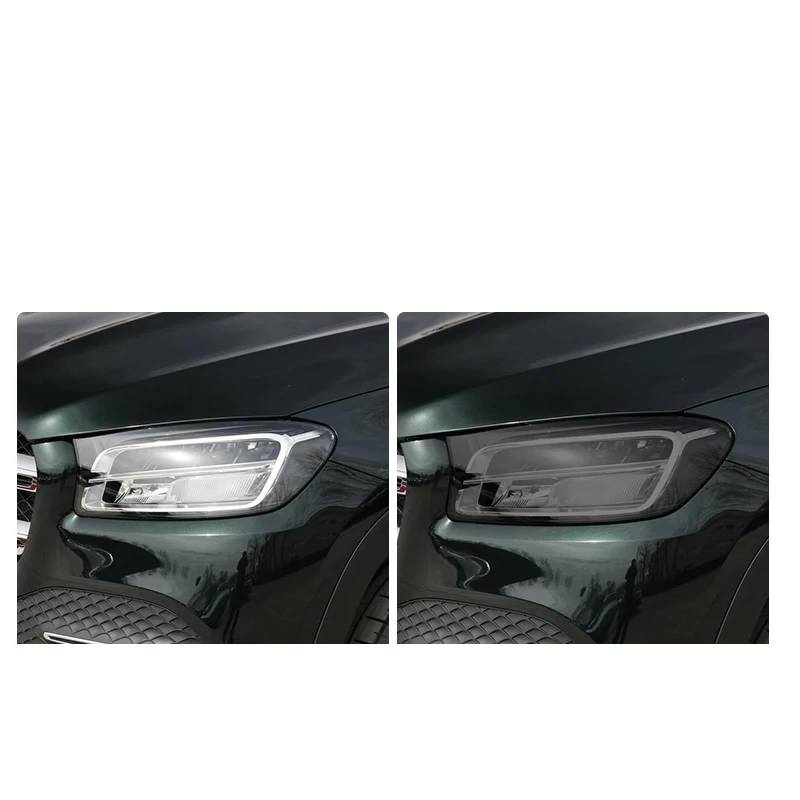 Auto Scheinwerfer Schutzfolie Scheinwerfer Rücklicht Transparent Schwarz TPU Aufkleber, für Mercedes Benz GLS Klasse X167 2020 Zubehör RücklichtB von HENLOS