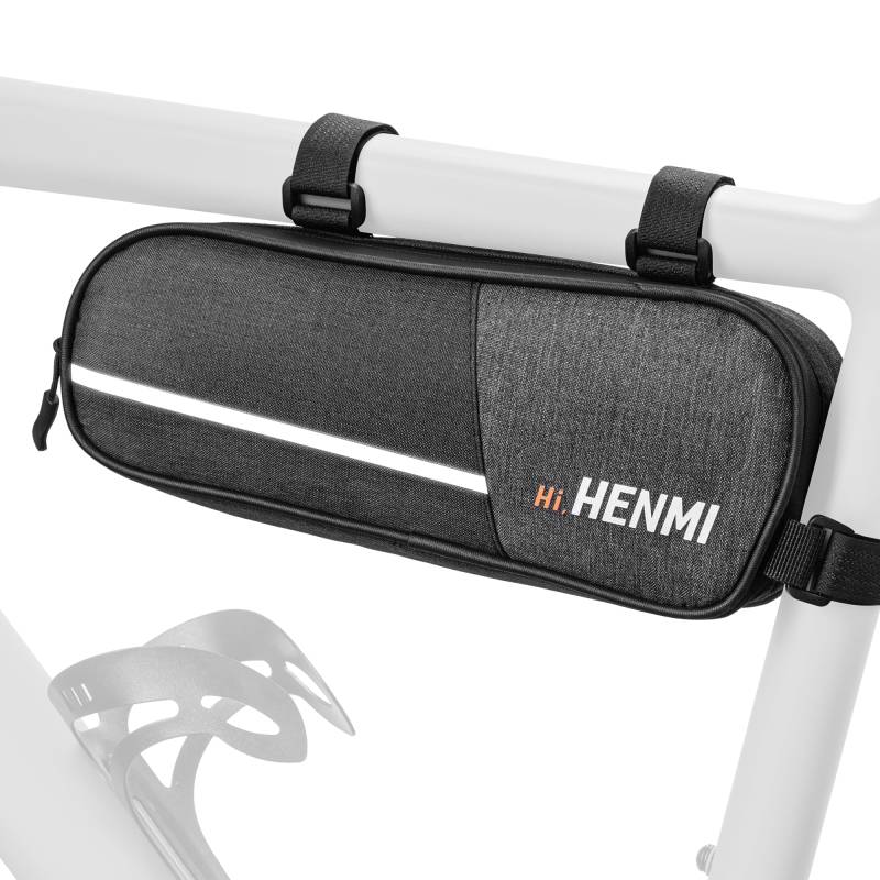 HENMI Fahrradtasche Rahmen, Rahmentasche Fahrrad Klein mit Reflektierend, Fahrrad rahmentasche für E-Bike, Rennrad, MTB Fahrrad Werkzeugtasche von HENMI