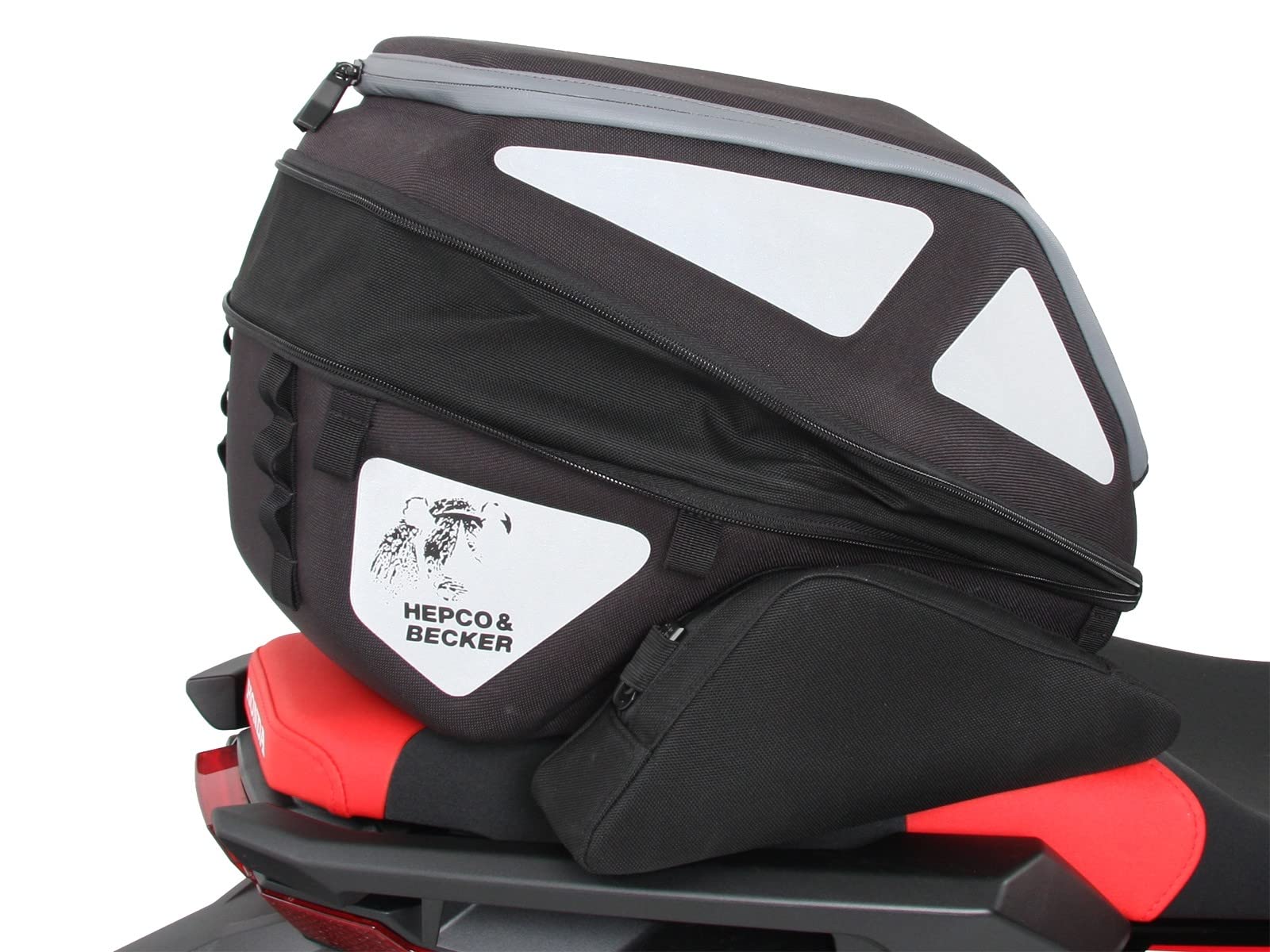 HEPCO&BECKER H&B Hecktasche Motorrad Motorradtasche Hecktasche Royster wasserdicht 27-32 Liter schwarz/grau, Unisex, Multipurpose, Ganzjährig von HEPCO&BECKER