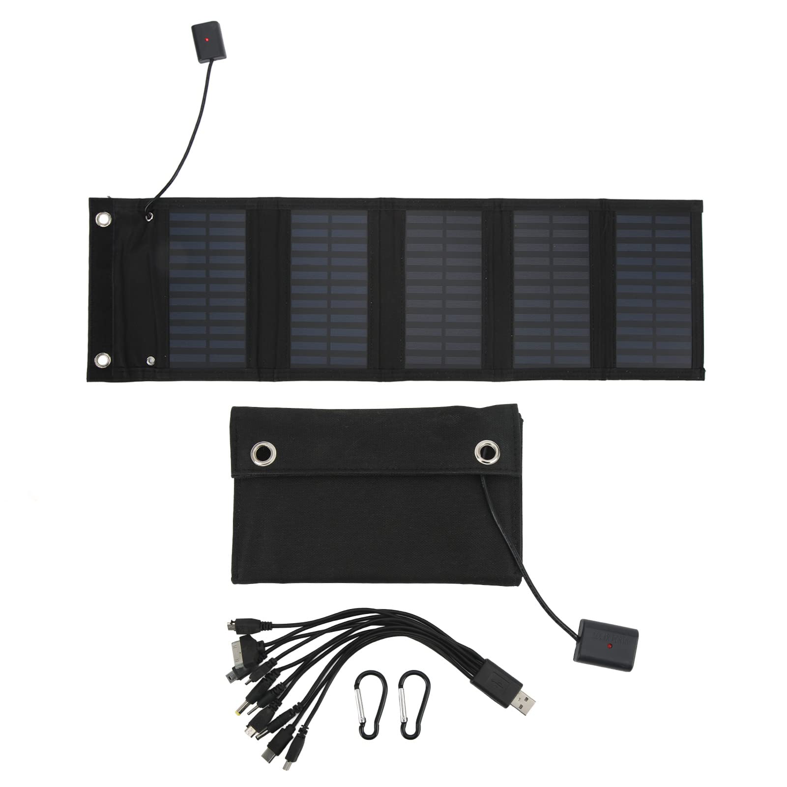 HERCHR Solarpanel, 25 W, Faltbar, IP65, Wasserdicht, Anti-Oxidation, Solarpanel, Batterieladegerät Mit USB-Kabel, Monokristallines Panel Für Überwachungskameras, Laptops von HERCHR