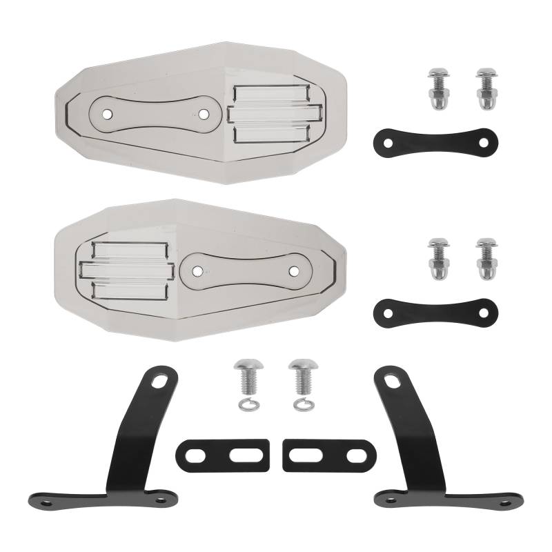 HEROFFIX 1 Set Universal-Handschutz, Knöchelschutz für Motorräder, Kälteschutz, winddicht, regendicht, Polycarbonat, Grau von HEROFFIX