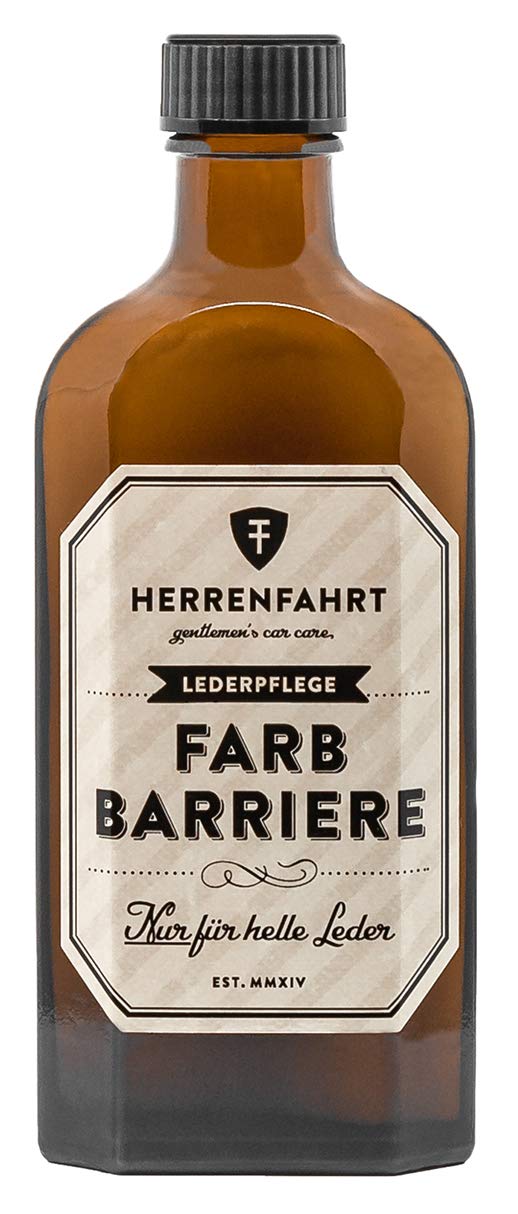 HERRENFAHRT Premium Leder-Pflege mit Farbbarriere für weißes und helles Glattleder (Schutz vor Verfärbung) Versiegelungseffekt | Modell: HF01011 von HERRENFAHRT