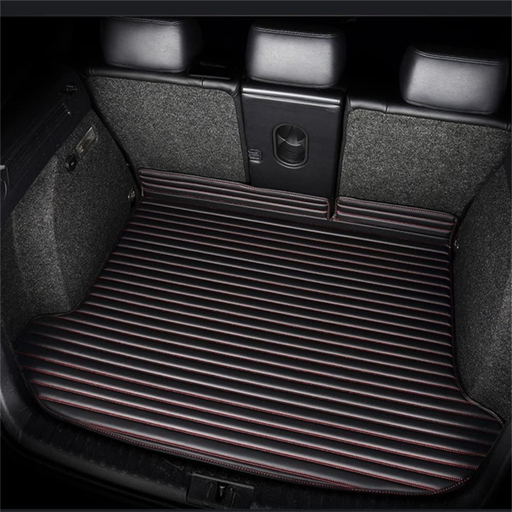 Auto Kofferraummatte für Dodge Journey 2008-2015,Vollabdeckung Leder Antirutschmatte Allwetter Kofferraumschutz Zubehör.,Black+Red von HERSIL