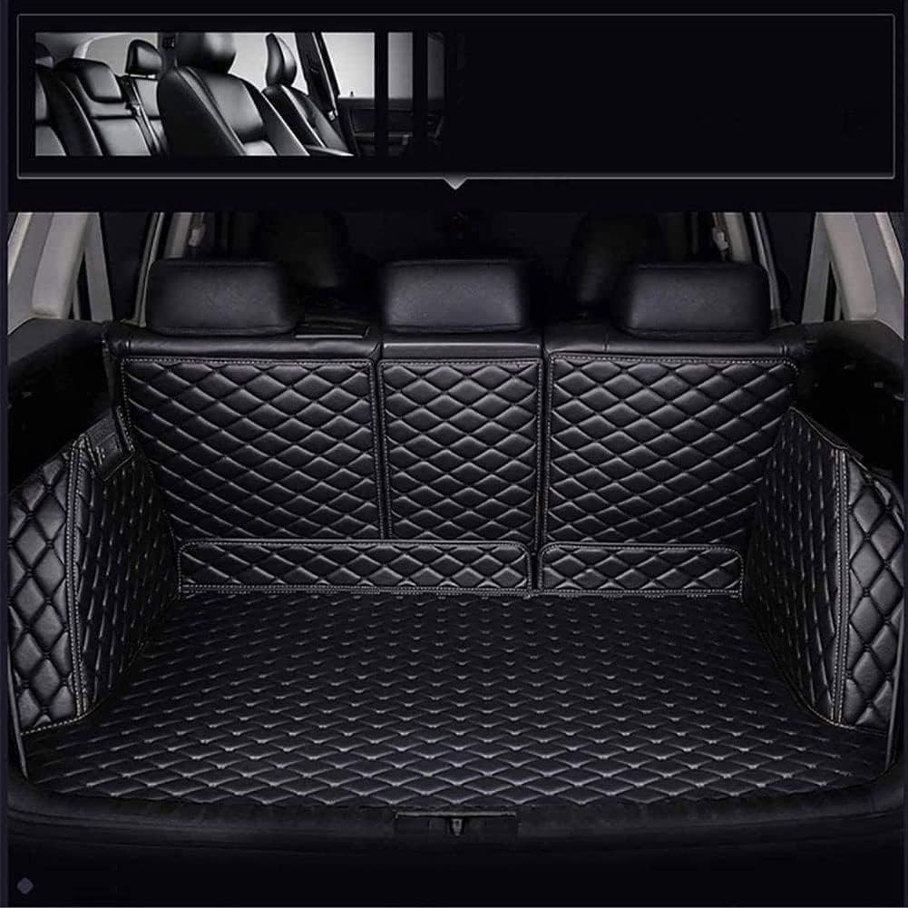 Auto Kofferraummatte für Hummer H2 2003-2008,Vollabdeckung Leder Antirutschmatte Allwetter Kofferraumschutz Zubehör.,Black von HERSIL