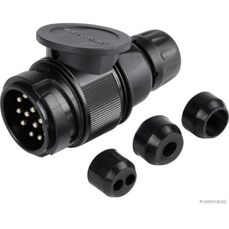 Elparts Adapter Stecker 13-polig Schraubanschluss Bajonett mit Zugentlastung von HERTH+BUSS ELPARTS