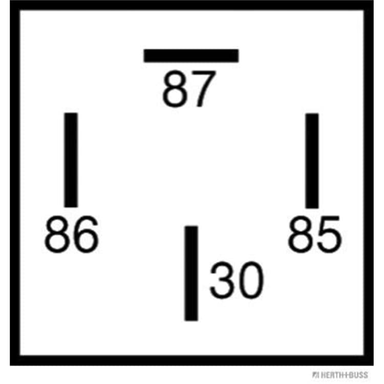 Elparts Relais Arbeitsstrom 4-polig 12V 30A Flachstecker mit Sicherung mit Haltelasche von HERTH+BUSS ELPARTS