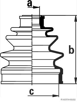 Herth+buss Jakoparts Faltenbalgsatz, Antriebswelle [Hersteller-Nr. J2860902] für Gm Korea von HERTH+BUSS JAKOPARTS