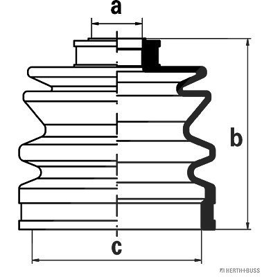 Herth+buss Jakoparts Faltenbalgsatz, Antriebswelle [Hersteller-Nr. J2865001] für Isuzu, Mazda, Mitsubishi, Nissan, Opel von HERTH+BUSS JAKOPARTS