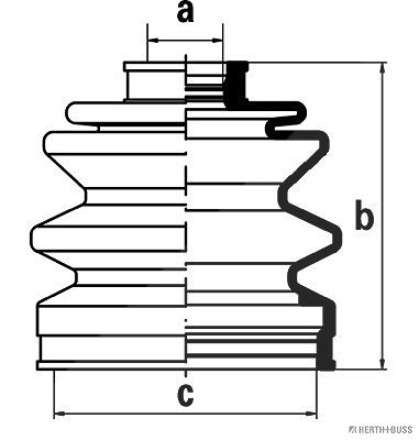 Herth+buss Jakoparts Faltenbalgsatz, Antriebswelle [Hersteller-Nr. J2865003] für Honda, Hyundai, Mazda, Mitsubishi, Toyota von HERTH+BUSS JAKOPARTS