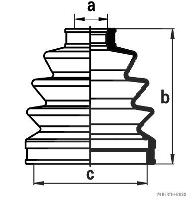 Herth+buss Jakoparts Faltenbalgsatz, Antriebswelle [Hersteller-Nr. J2863002] für Daihatsu, Honda, Isuzu, Mazda, Mitsubishi, Nissan, Opel von HERTH+BUSS JAKOPARTS