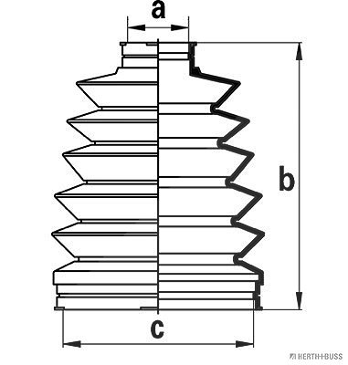Herth+buss Jakoparts Faltenbalgsatz, Antriebswelle [Hersteller-Nr. J2863011] für Mazda, Mitsubishi von HERTH+BUSS JAKOPARTS