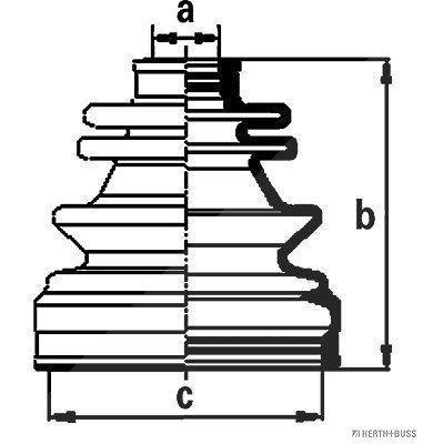 Herth+buss Jakoparts Faltenbalgsatz, Antriebswelle [Hersteller-Nr. J2869000] für Nissan, Opel von HERTH+BUSS JAKOPARTS
