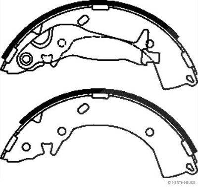 Herth+buss Jakoparts Bremsbackensatz [Hersteller-Nr. J3500524] für Hyundai, Kia von HERTH+BUSS JAKOPARTS