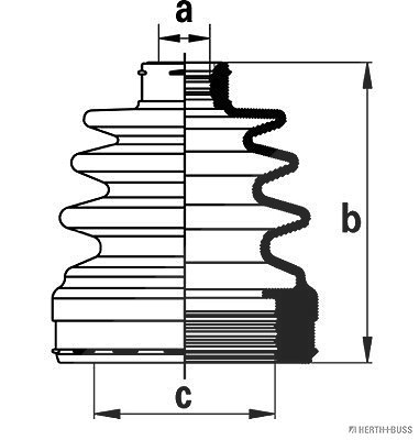 Herth+buss Jakoparts Faltenbalgsatz, Antriebswelle [Hersteller-Nr. J2880903] für Gm Korea von HERTH+BUSS JAKOPARTS