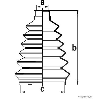Herth+buss Jakoparts Faltenbalgsatz, Antriebswelle [Hersteller-Nr. J2860905] für Chevrolet, Gm Korea von HERTH+BUSS JAKOPARTS