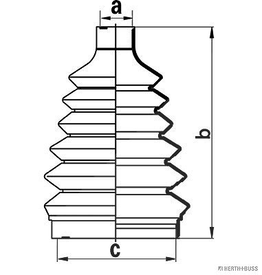 Herth+buss Jakoparts Faltenbalgsatz, Antriebswelle [Hersteller-Nr. J2860903] für Chevrolet, Daewoo, Mitsubishi von HERTH+BUSS JAKOPARTS
