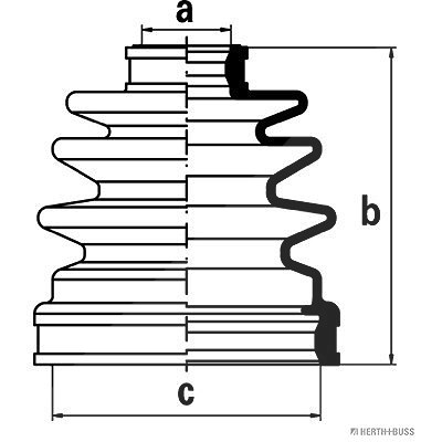 Herth+buss Jakoparts Faltenbalgsatz, Antriebswelle [Hersteller-Nr. J2884025] für Honda, Kia von HERTH+BUSS JAKOPARTS