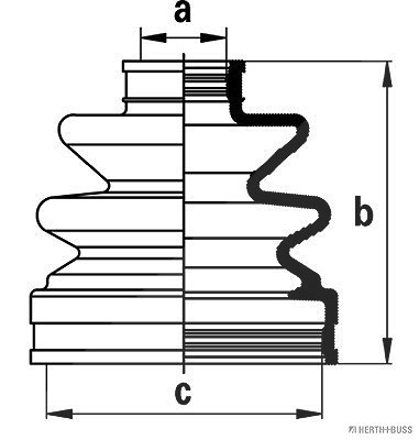 Herth+buss Jakoparts Faltenbalgsatz, Antriebswelle [Hersteller-Nr. J2885003] für Hyundai, Mitsubishi, Subaru von HERTH+BUSS JAKOPARTS