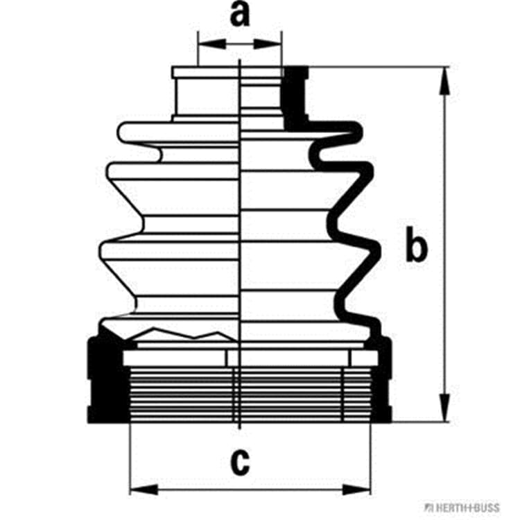 Jakoparts Achsmanschette innen Mazda Mitsubishi von HERTH+BUSS JAKOPARTS