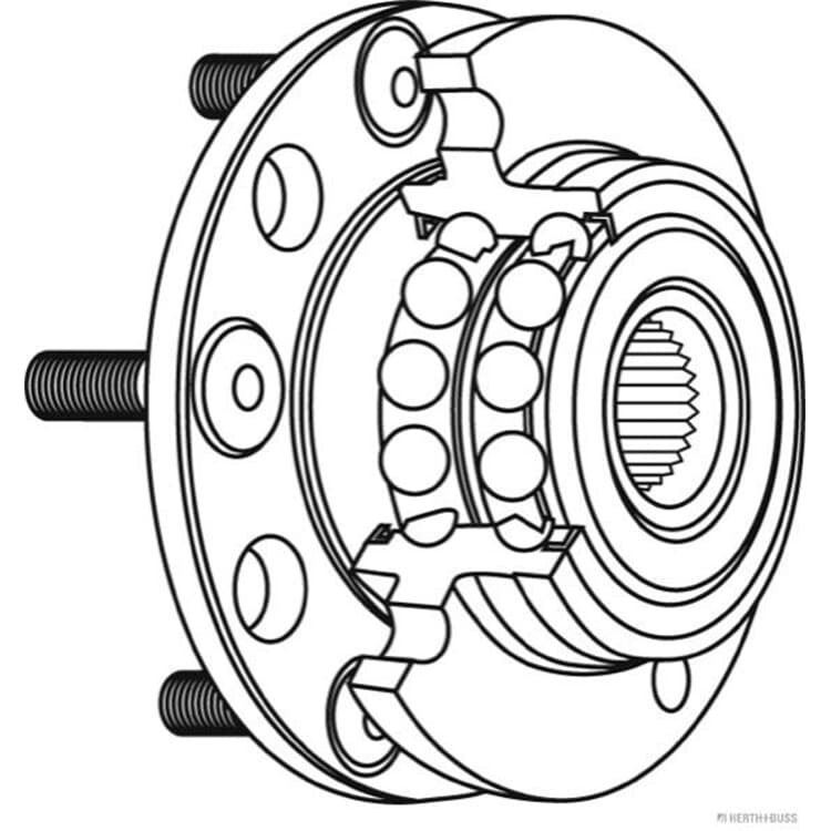 Jakoparts Radlager hinten Mitsubishi Carisma Lancer von HERTH+BUSS JAKOPARTS